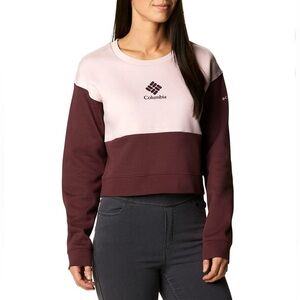 NWT Columbia Womens Trek Colorblock Crew Malbec/Mineral Pink ⭐️